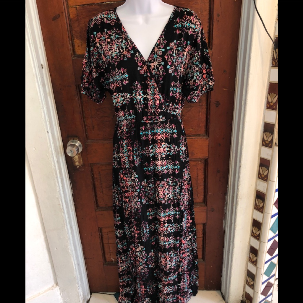 Xhilaration Long Dress Short Sleeves